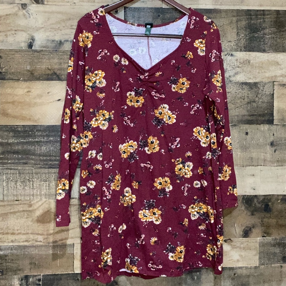 Wild Fable Floral LS XXL Top Tunic